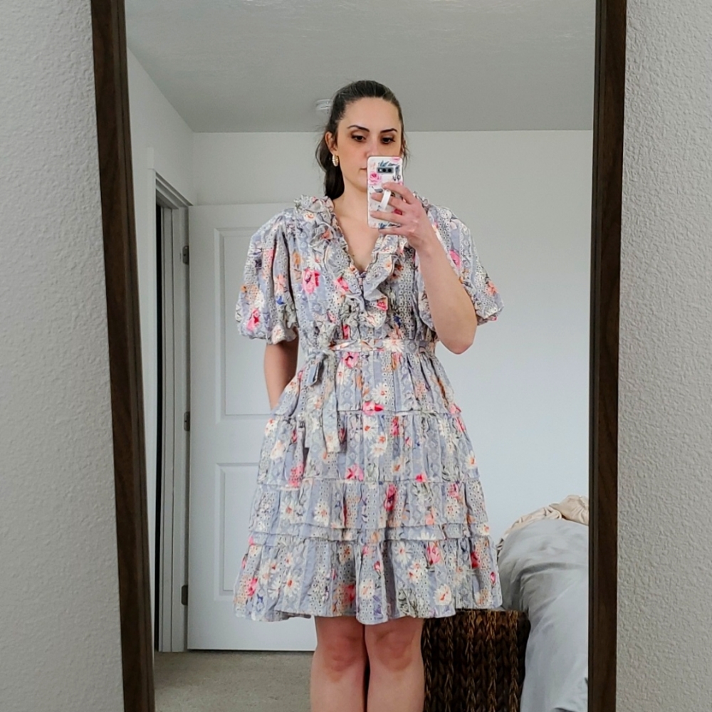 Piper and Scoot NWT Size Large eyelet floral Dress